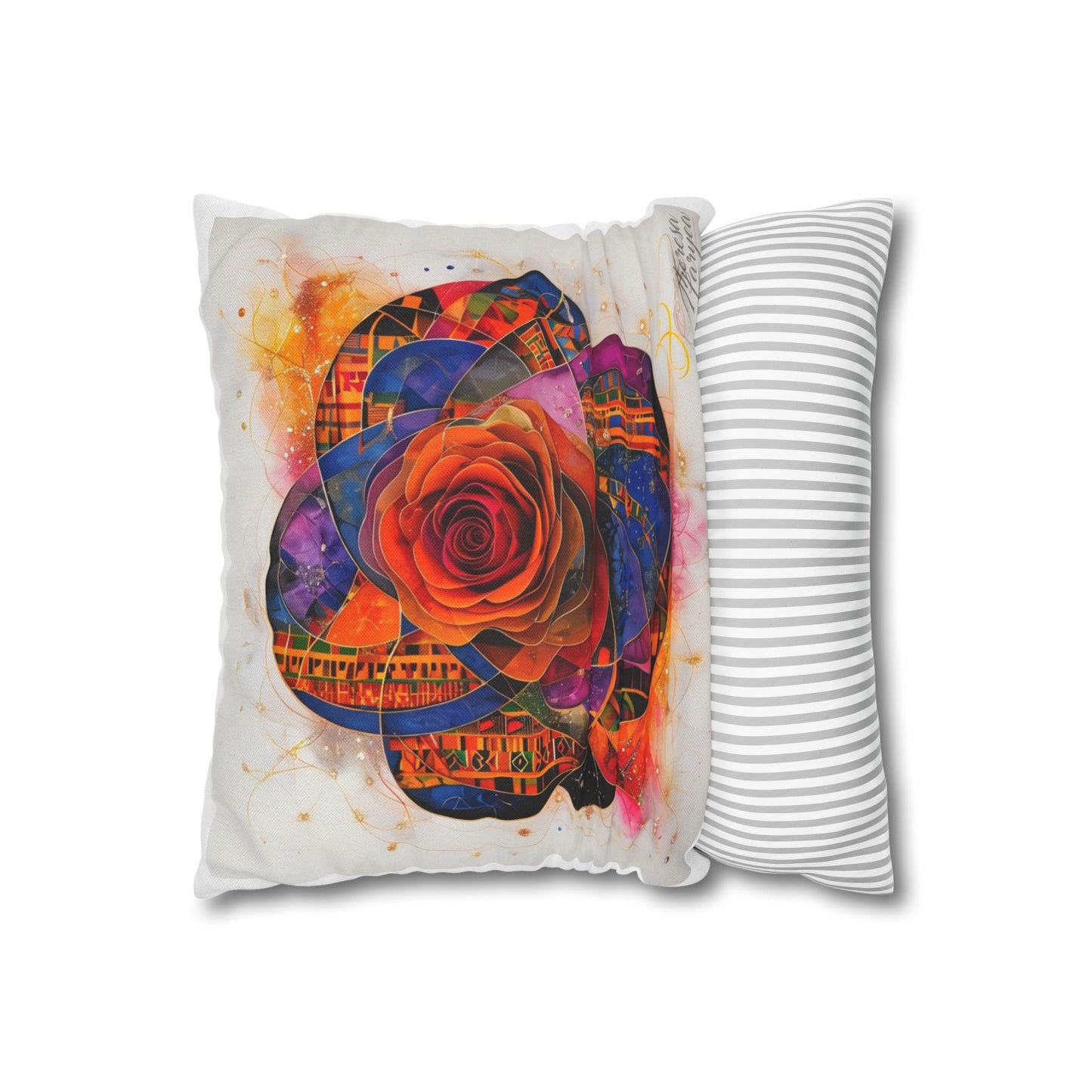 Vibrant Floral Pillowcase, Decorative Cushion Cover, Art Decor, Home Decor, Gift Idea, Cozy Living, Bedroom Accent