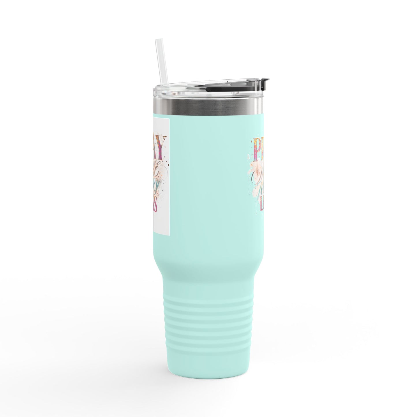 Pray More Worry Less Insulated Travel Mug, 40oz - Motivational Coffee Cup for On-the-Go, Perfect Gift for Teachers, Friends, and Self-Care