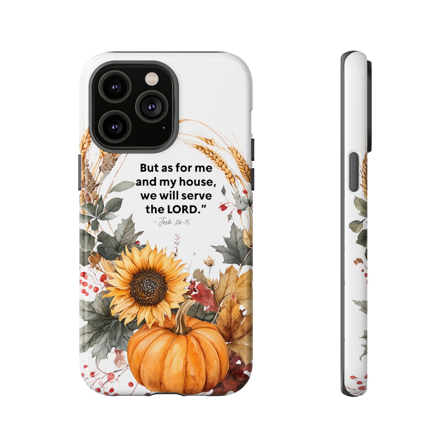 Fall-Themed Phone Case, Cozy Autumn Decor, Inspirational Quote, Pumpkin Design, Gift for Him or Her