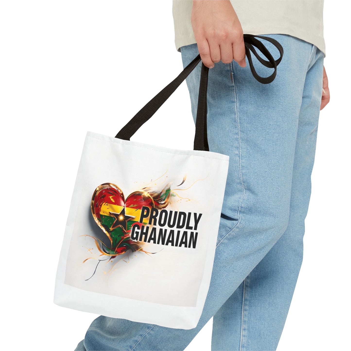 Proudly Ghanaian Tote Bag, African Pride Bag, Eco-Friendly Shopping Tote, Cultural Gift, Travel Essentials, Stylish Grocery Tote