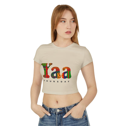 Colorful Yaa Thursday Women's Baby Tee, Cute Graphic Shirt, Motivational Crop Top, Gifts for Her, Everyday Wear, Trendy Fashion