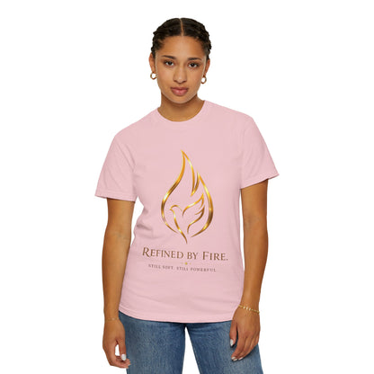 Refined By Fire Graphic T-Shirt — Inspirational Flame Dove Tee