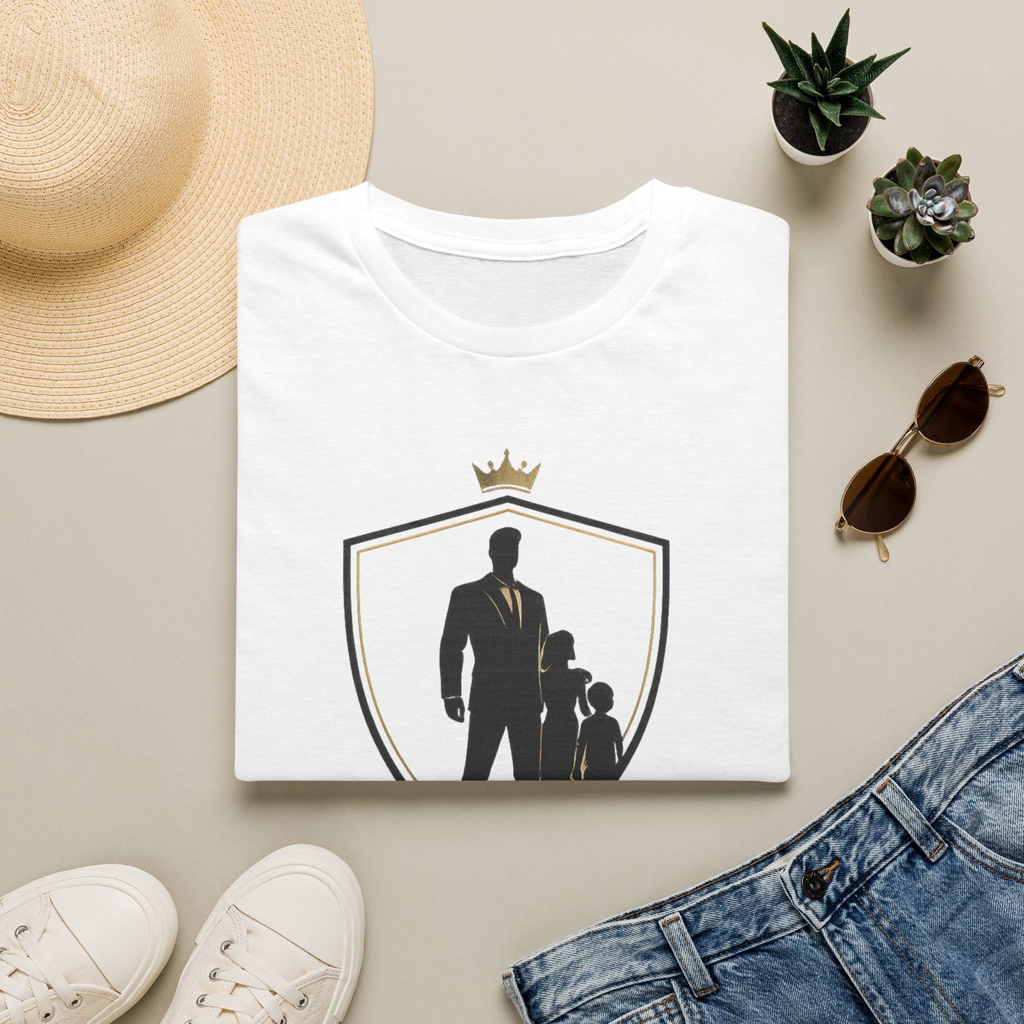 Dad The Original Bodyguard T-Shirt — Father & Kids Shield Design