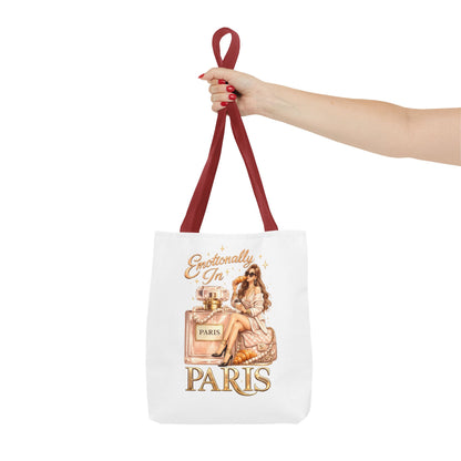 Paris Perfume Tote Bag — "Emotionally In Paris" Fashion Shopper
