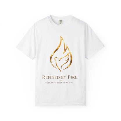 Refined By Fire Graphic T-Shirt — Inspirational Flame Dove Tee