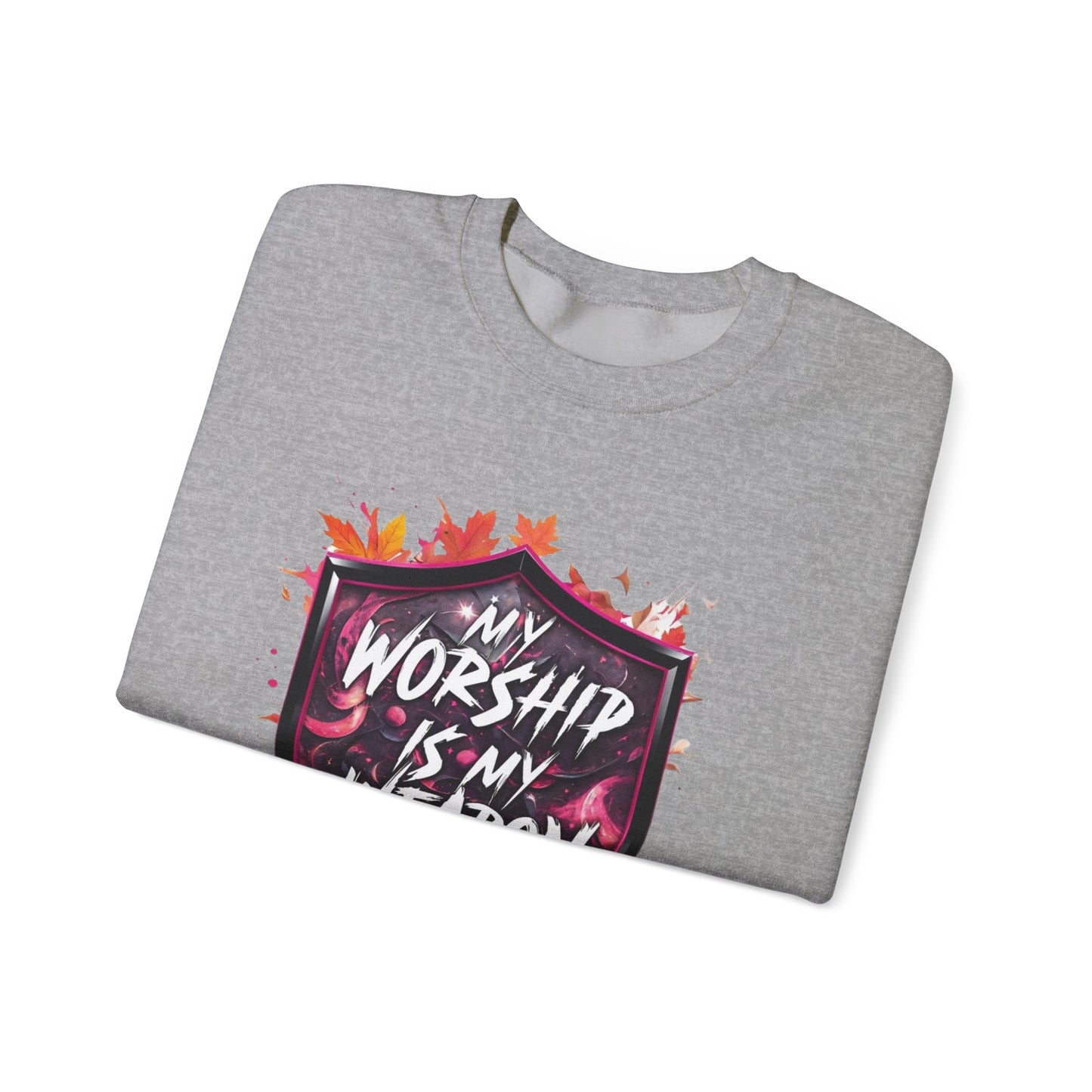 Inspirational Crewneck Sweatshirt - My Worship is My Weapon, Cozy Spiritual Gift, Faith Apparel, Unisex Sweatshirt for Worship & [...]