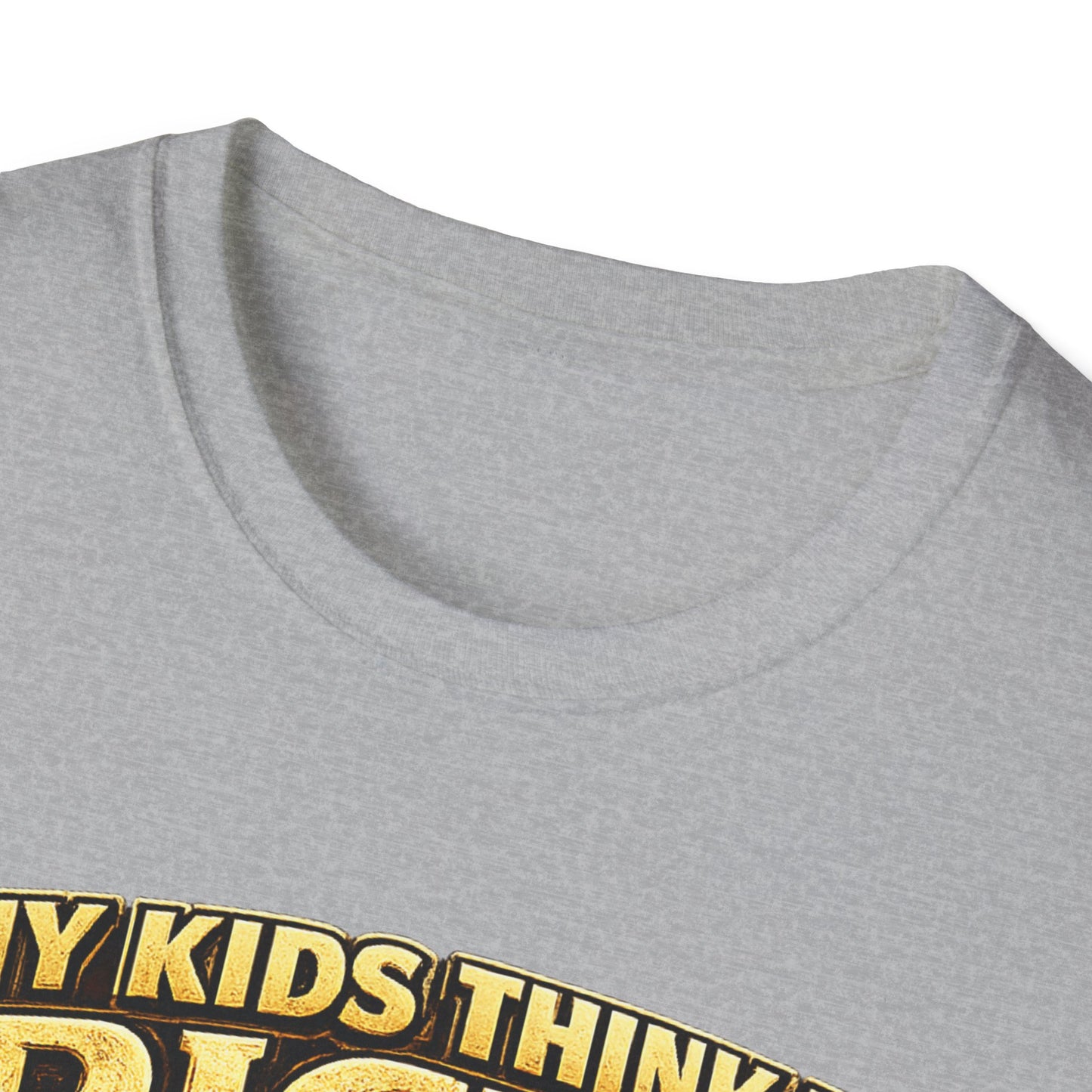 My Kids Think I'm Rich T-Shirt — Funny Parent Tee with Empty Wallet Design