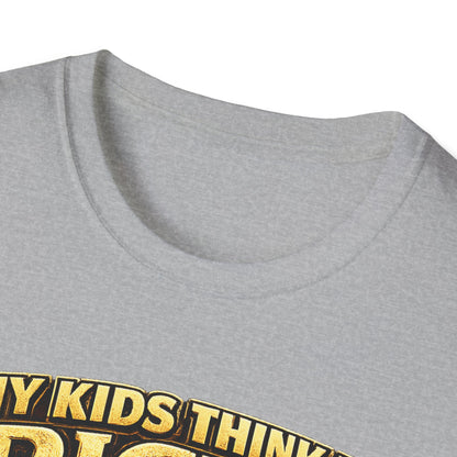 My Kids Think I'm Rich T-Shirt — Funny Parent Tee with Empty Wallet Design