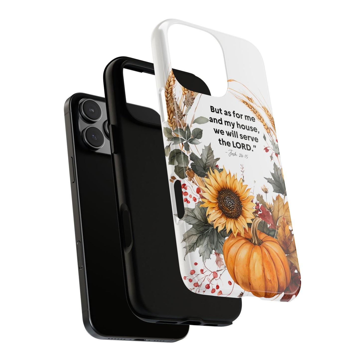 Fall-Themed Phone Case, Cozy Autumn Decor, Inspirational Quote, Pumpkin Design, Gift for Him or Her