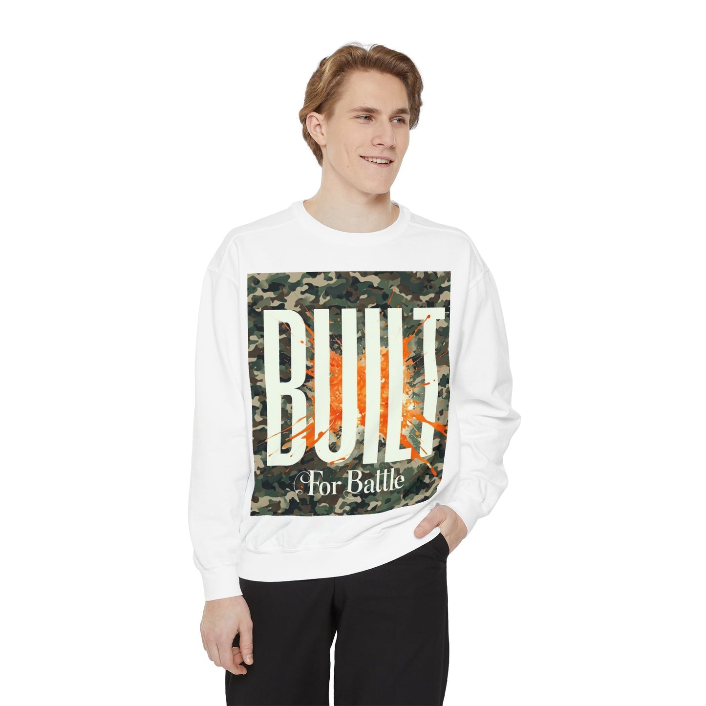 Battle-Ready Unisex Sweatshirt | Cozy Streetwear | Gift for Him or Her | Fall Fashion | Casual Wear | Camo Design