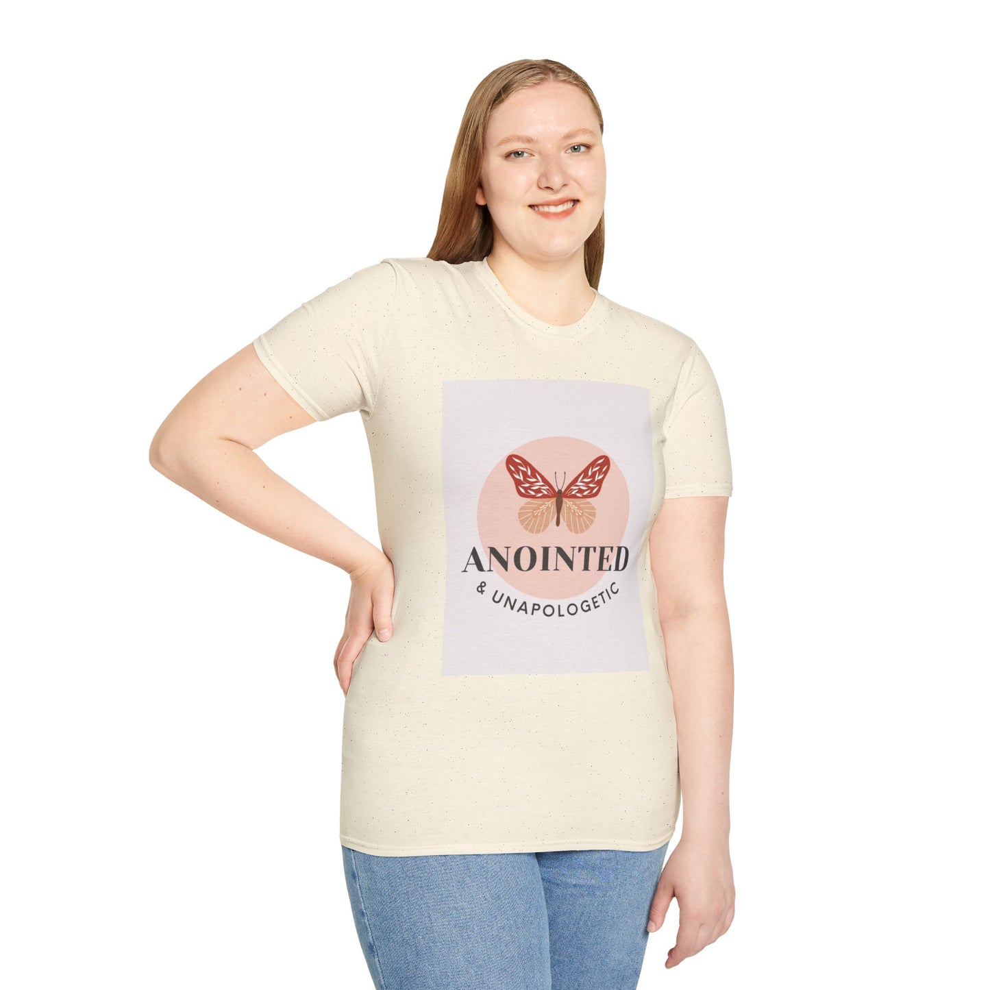 Anointed & Unapologetic Butterfly T-Shirt, Inspirational Tee, Gift for Her, Motivational Apparel, Casual Wear, Encouragement Shirt