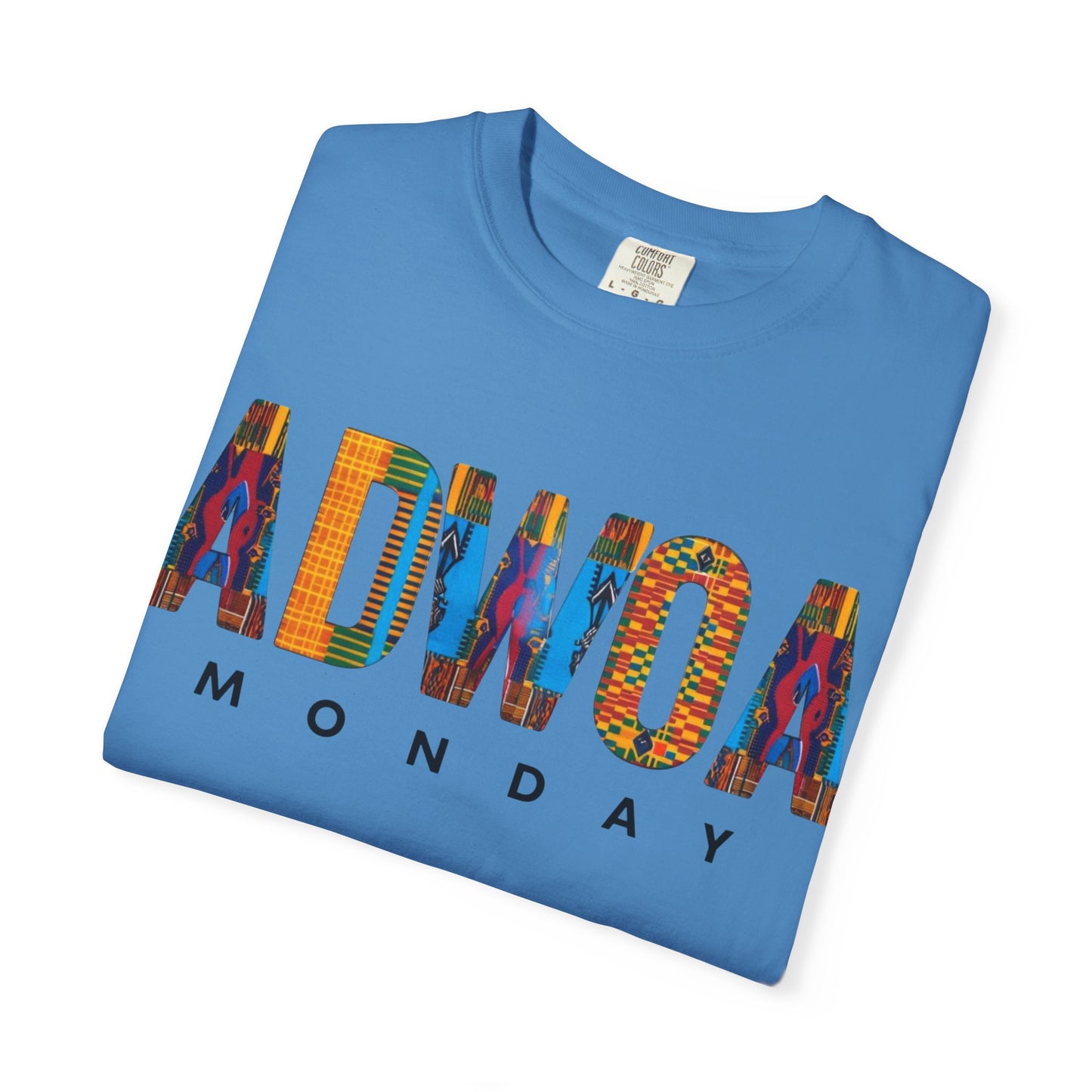 Vibrant Unisex T-Shirt - ADWOA MONDAY Graphic Tee, Casual Wear, Gift for Him/Her, Everyday Style, Unique Graphic Shirt, Fashion Statement