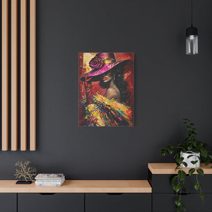 Canvas Wall Art Lady Wearing Cap
