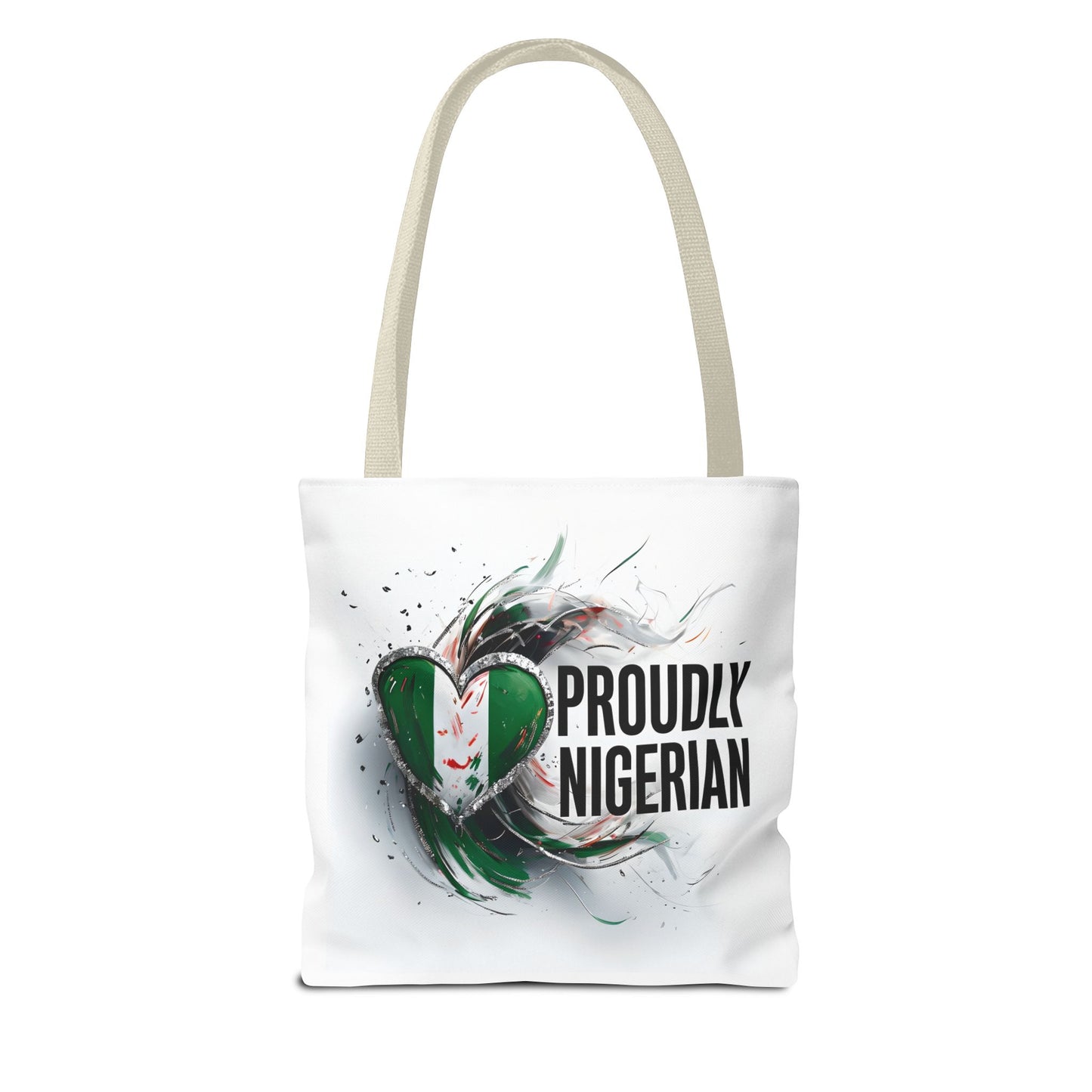 Proudly Nigerian Tote Bag | Eco-Friendly Shopping Bag, Cultural Pride Accessory, Gift for Nigerians, Travel Bag, Canvas Carryall