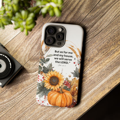 Fall-Themed Phone Case, Cozy Autumn Decor, Inspirational Quote, Pumpkin Design, Gift for Him or Her