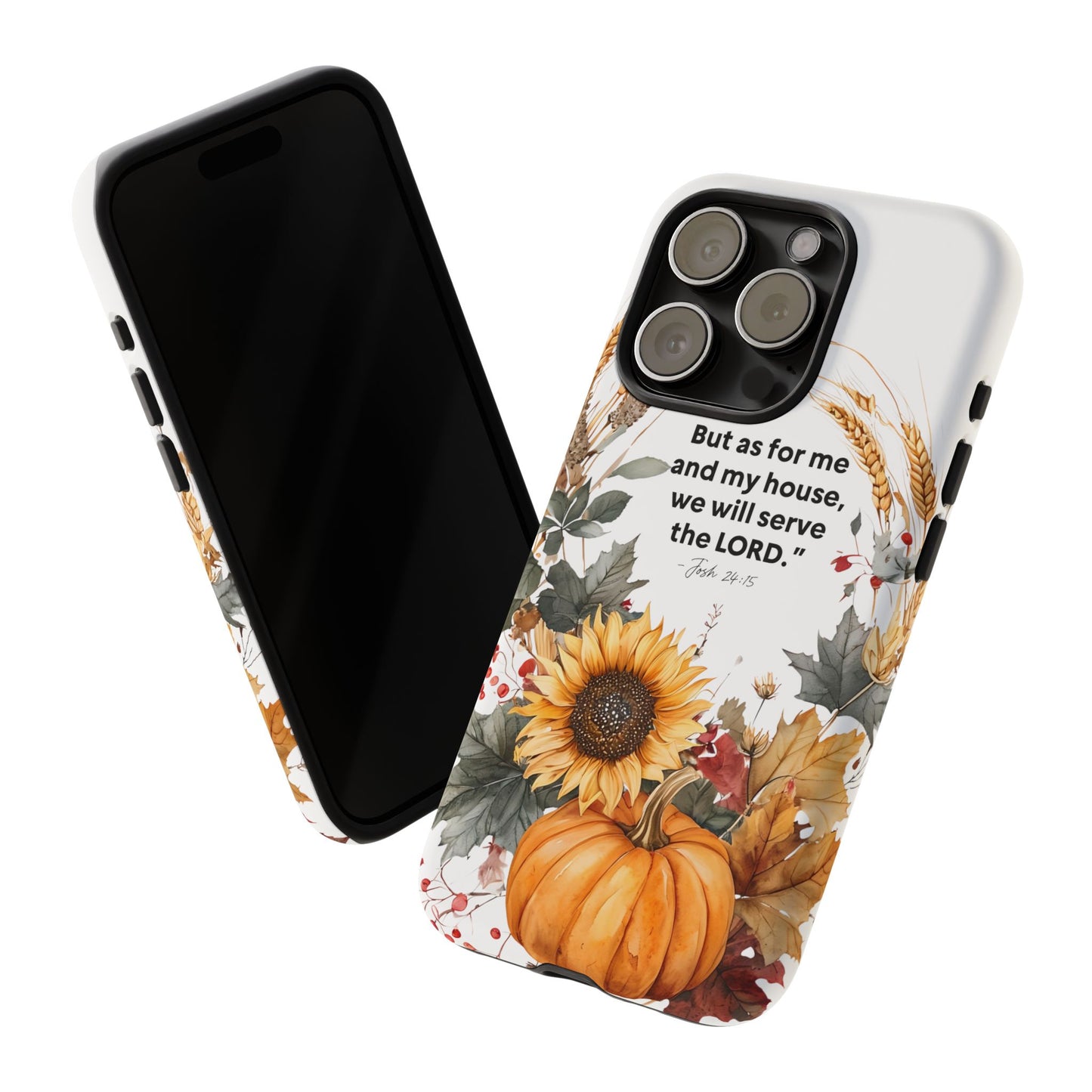 Fall-Themed Phone Case, Cozy Autumn Decor, Inspirational Quote, Pumpkin Design, Gift for Him or Her
