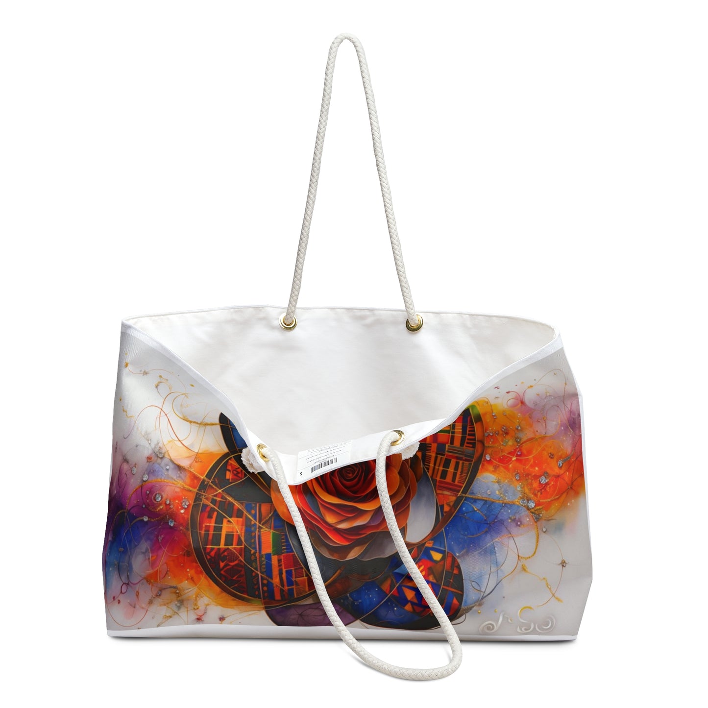 Vibrant Floral Weekender Bag for Travel, Beach Tote, Gym Bag, Stylish Overnight Bag, Unique Gift for Her