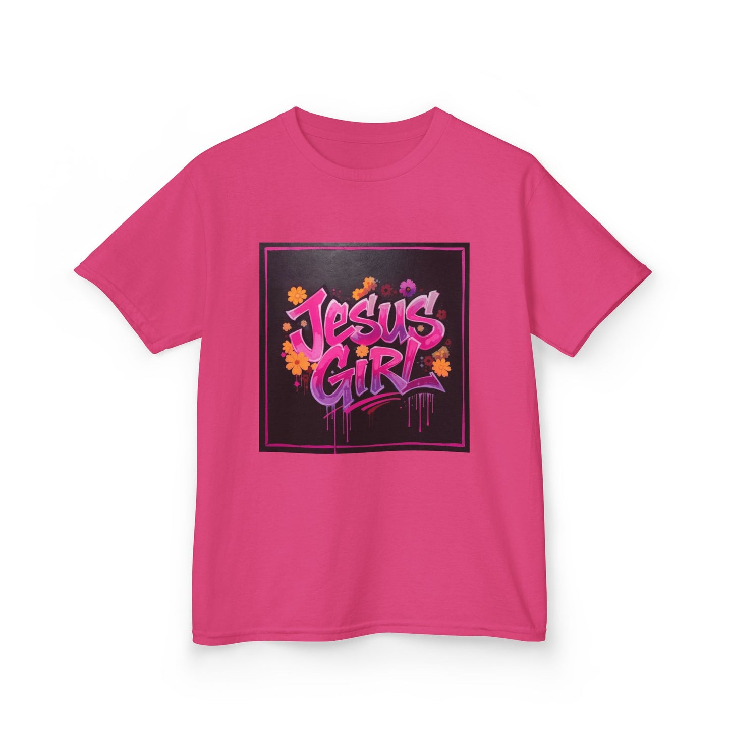 Vibrant Kids Tee - Jesus Girl Shirt, Youth Graphic Tee, Casual Kids Fashion, Faith-Based Gift, Summer Wear