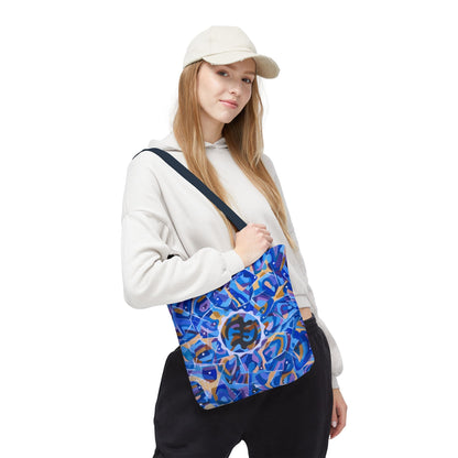 Artistic AOP Tote Bag, Colorful Everyday Tote, Trendy Shopping Bag, Unique Gift for Her, Boho Style Bag