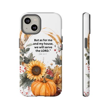 Fall-Themed Phone Case, Cozy Autumn Decor, Inspirational Quote, Pumpkin Design, Gift for Him or Her