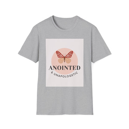 Anointed & Unapologetic Butterfly T-Shirt, Inspirational Tee, Gift for Her, Motivational Apparel, Casual Wear, Encouragement Shirt