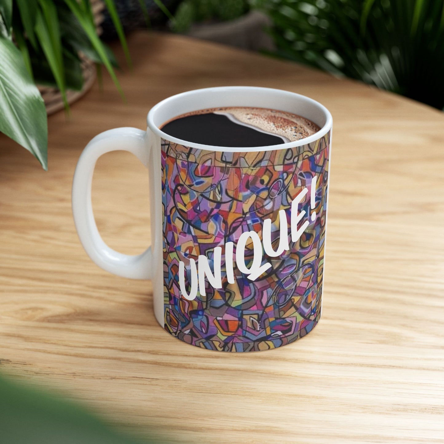 Copy of Floral Comfort Ceramic Mug, Coffee Cup Gift for Dog Lovers, Inspirational Mug for Birthdays, Housewarming, Pet Memorial