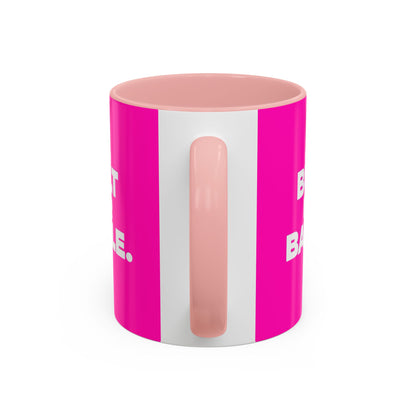 Built for Battle Accent Coffee Mug | Motivational Cup, Team Spirit, Gift for Fighters, Pink Mug, Unique Kitchenware