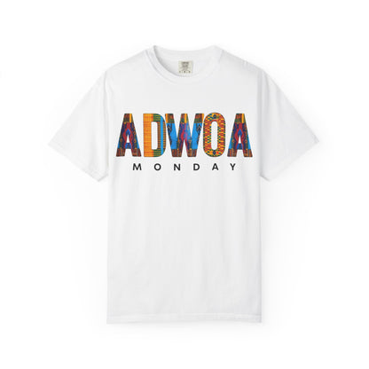 Vibrant Unisex T-Shirt - ADWOA MONDAY Graphic Tee, Casual Wear, Gift for Him/Her, Everyday Style, Unique Graphic Shirt, Fashion Statement