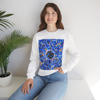Artistic Kaleidoscope Crewneck Sweatshirt, Cozy Pullover for Art Lovers, Unique Gift for Birthdays, Gift for Artists, Casual Wear