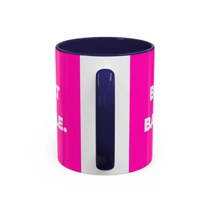 Built for Battle Accent Coffee Mug | Motivational Cup, Team Spirit, Gift for Fighters, Pink Mug, Unique Kitchenware