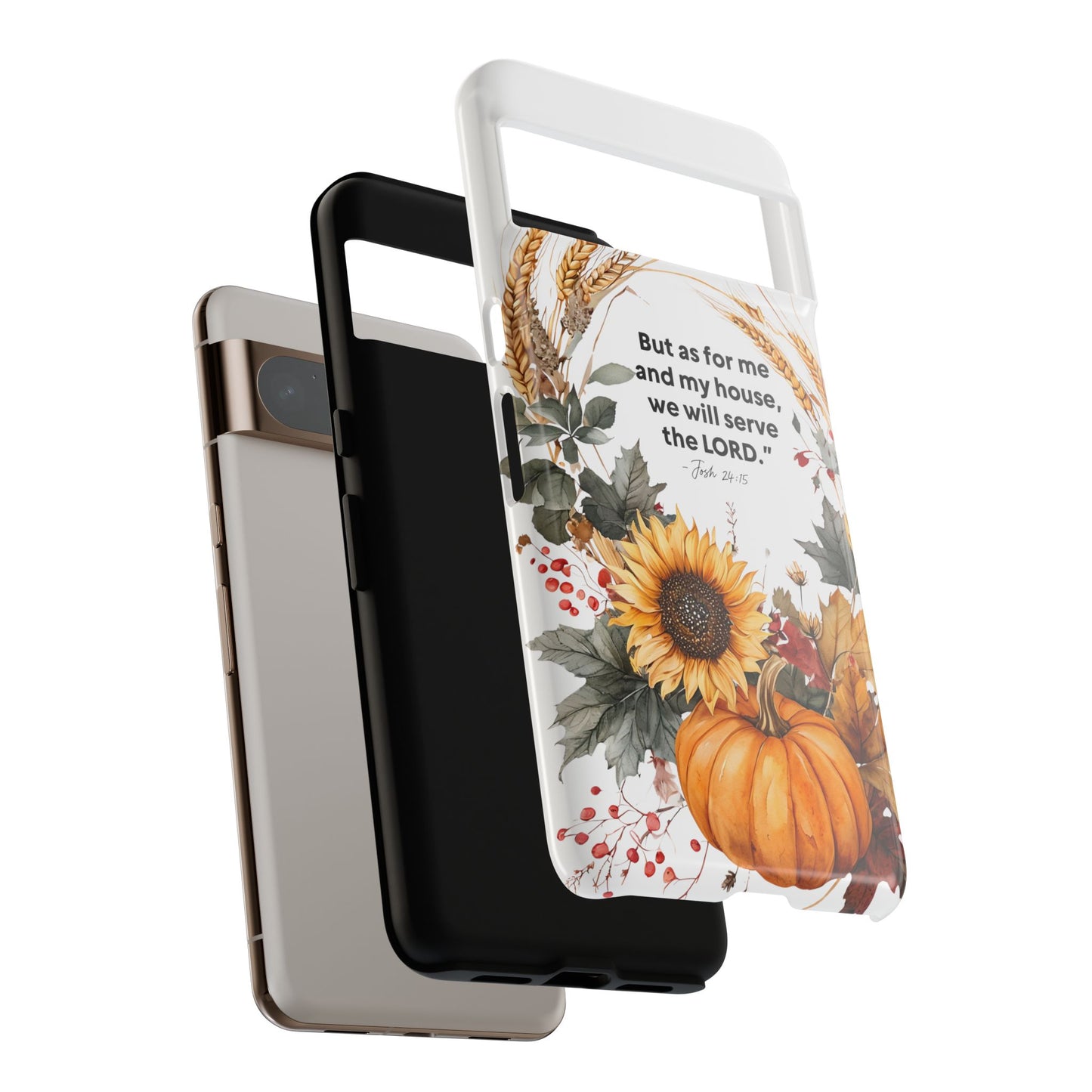 Fall-Themed Phone Case, Cozy Autumn Decor, Inspirational Quote, Pumpkin Design, Gift for Him or Her