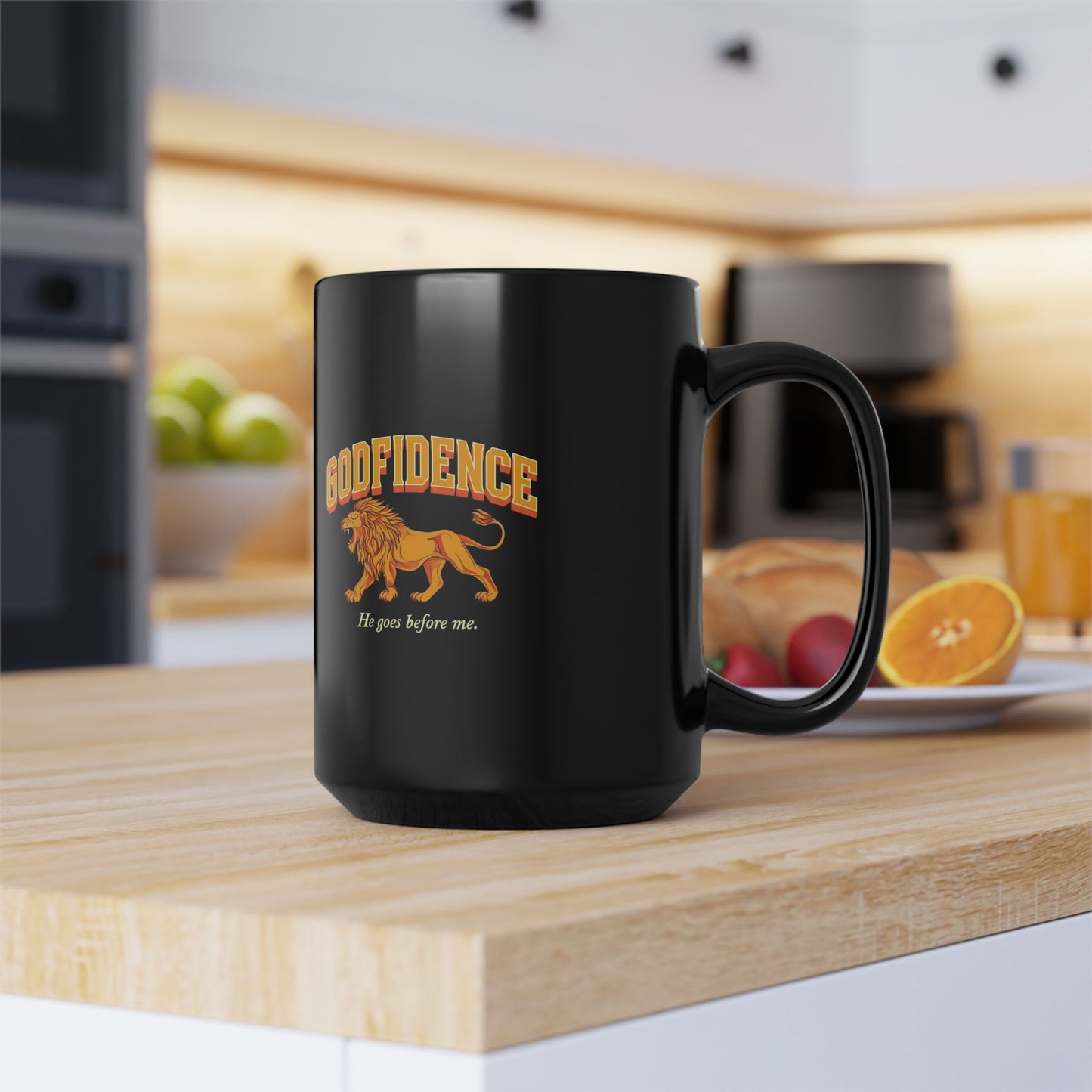 Bold Confidence Mug, 15oz Black Coffee Cup, Inspirational Gift, Motivational Drinkware, Perfect for Tea Lovers, Encouragement Present
