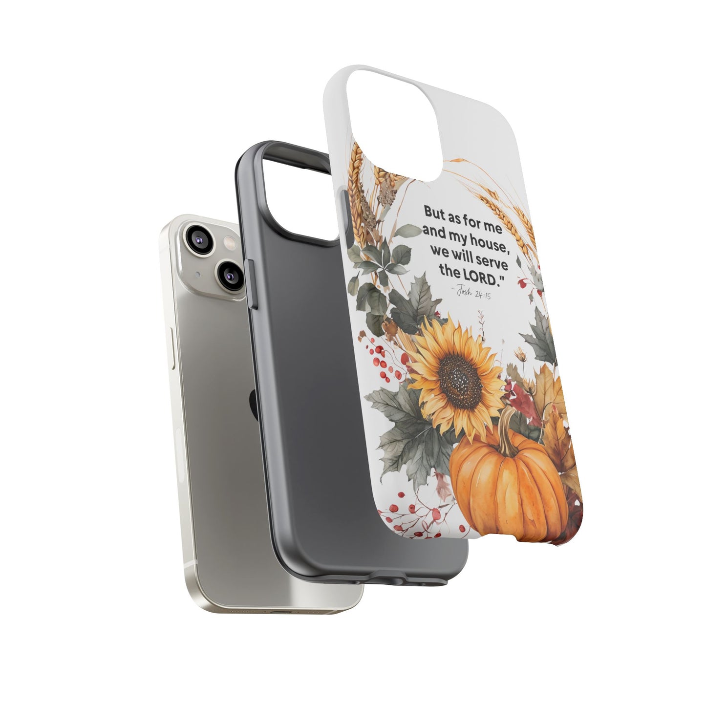 Fall-Themed Phone Case, Cozy Autumn Decor, Inspirational Quote, Pumpkin Design, Gift for Him or Her