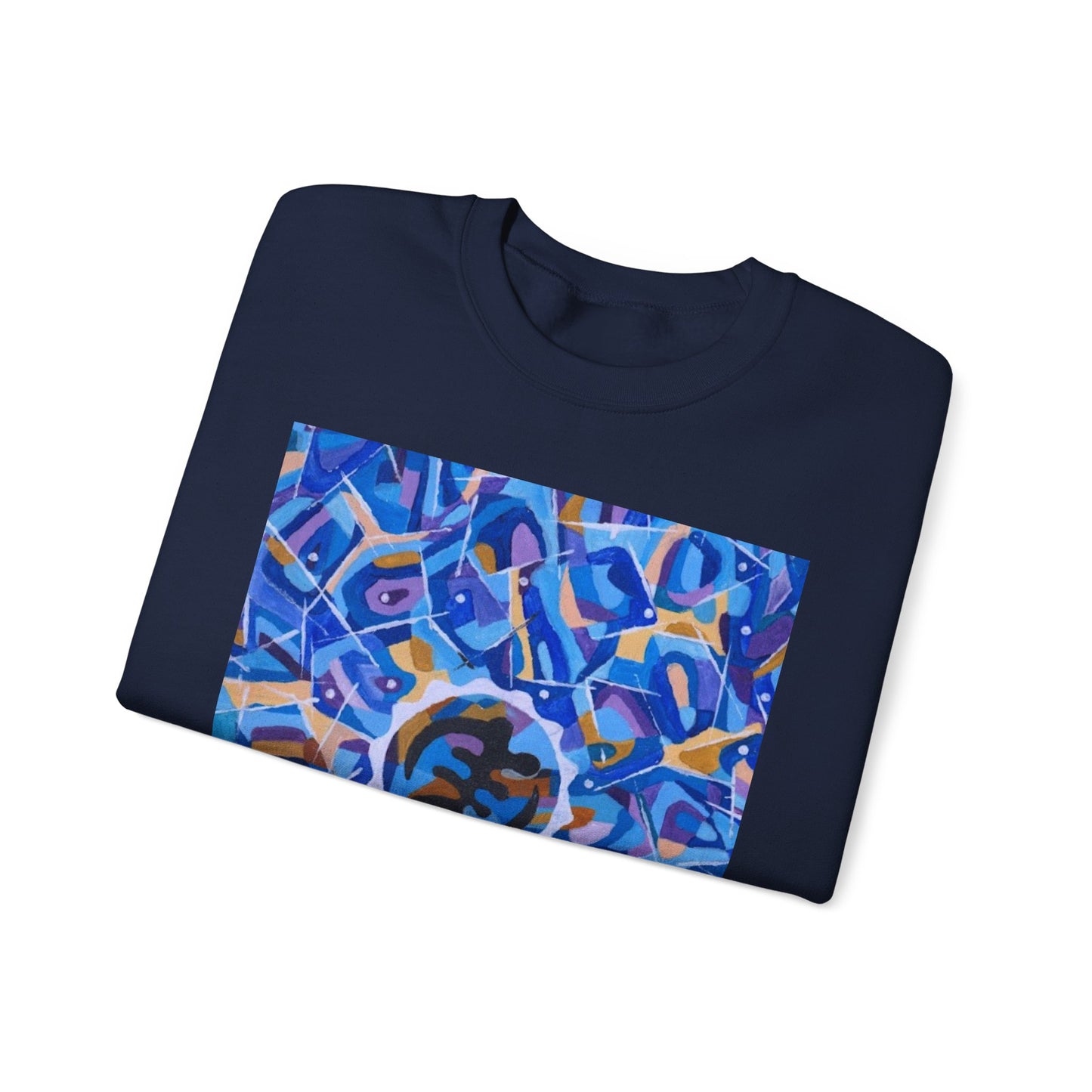 Artistic Kaleidoscope Crewneck Sweatshirt, Cozy Pullover for Art Lovers, Unique Gift for Birthdays, Gift for Artists, Casual Wear