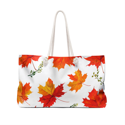 Autumn Leaf Weekender Bag - Perfect for Travel, Gym, Beach, or Weekend Getaways, Fall Decor, Gift for Her