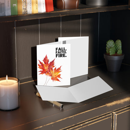 Autumn Greeting Cards - Fall Faith Fire Collection | Perfect for Thanksgiving, Seasonal Greetings, and Home Decor