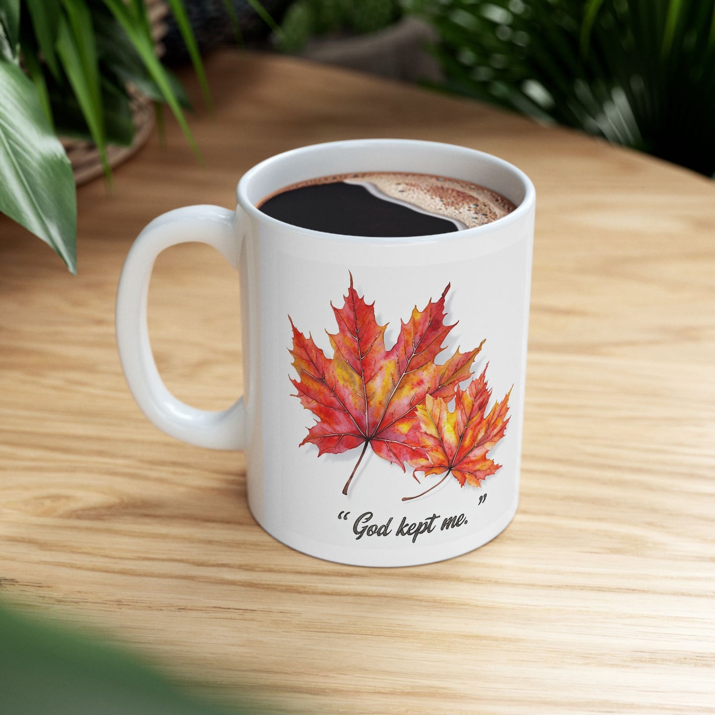 Autumn Leaf Ceramic Mug, Cozy Coffee Cup, Fall Decor, Gift for Nature Lovers, Seasonal Mug, Thanksgiving Gift