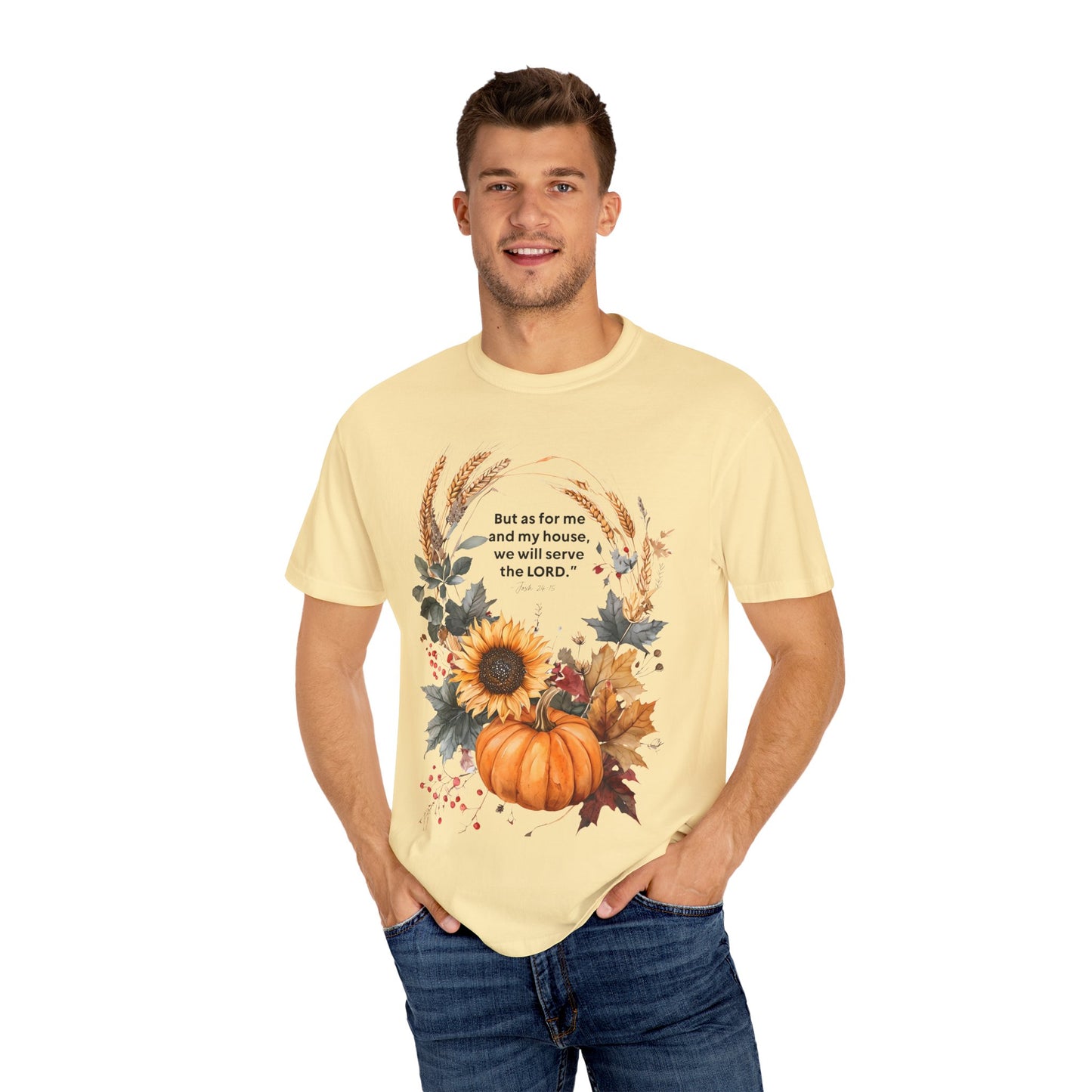 Fall-Inspired Unisex T-Shirt - 'But as for me and my house we will serve the LORD' - Autumn Apparel, Seasonal Gift, Christian Tshirt, [...]