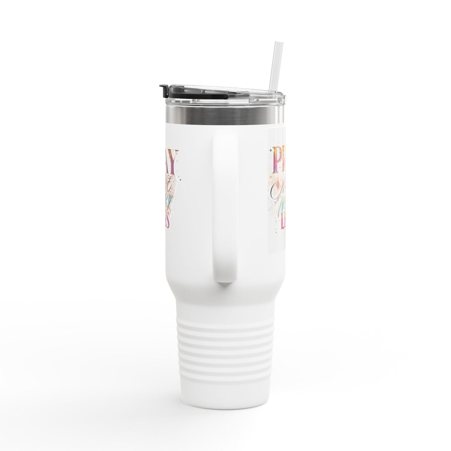 Pray More Worry Less Insulated Travel Mug, 40oz - Motivational Coffee Cup for On-the-Go, Perfect Gift for Teachers, Friends, and Self-Care