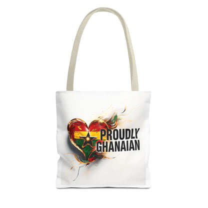 Proudly Ghanaian Tote Bag, African Pride Bag, Eco-Friendly Shopping Tote, Cultural Gift, Travel Essentials, Stylish Grocery Tote