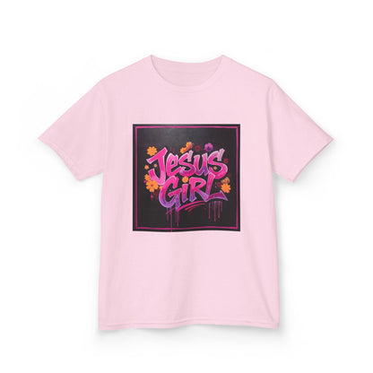 Vibrant Kids Tee - Jesus Girl Shirt, Youth Graphic Tee, Casual Kids Fashion, Faith-Based Gift, Summer Wear