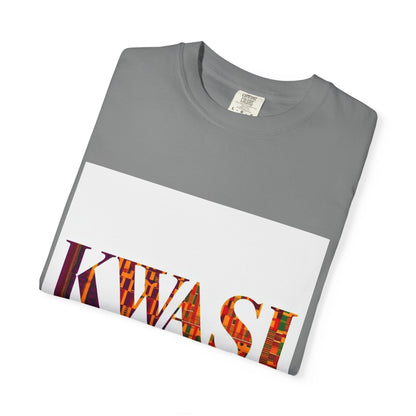 Kwasi Sunday Garment-Dyed Unisex T-Shirt, Vibrant African Print Tee, Casual Wear, Gift for Culture Enthusiasts, Celebration Apparel