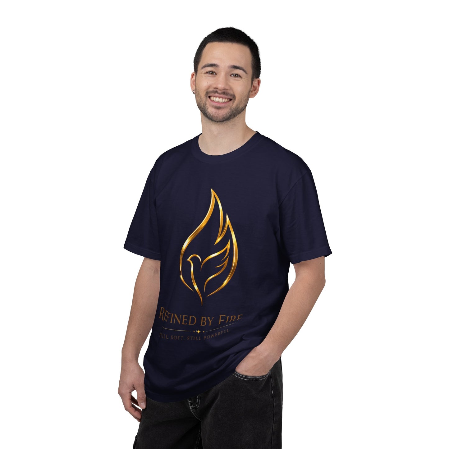 Refined By Fire Graphic T-Shirt — Inspirational Flame Dove Tee