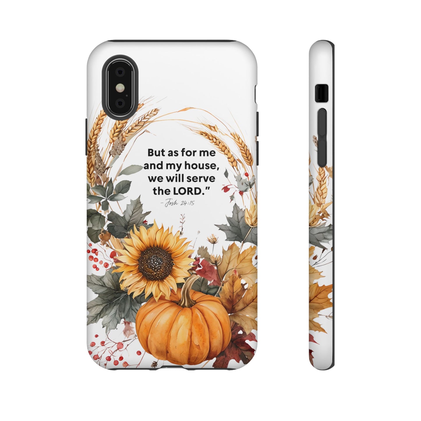 Fall-Themed Phone Case, Cozy Autumn Decor, Inspirational Quote, Pumpkin Design, Gift for Him or Her