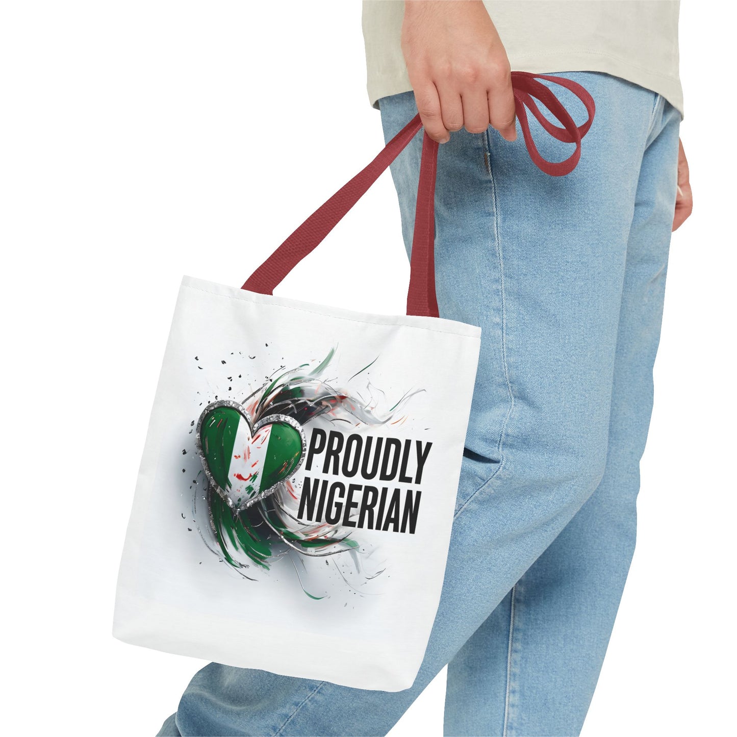 Proudly Nigerian Tote Bag | Eco-Friendly Shopping Bag, Cultural Pride Accessory, Gift for Nigerians, Travel Bag, Canvas Carryall