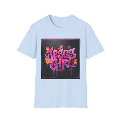 Jesus Girl Graphic T-Shirt, Christian Apparel, Faith-Based Gift, Inspirational Shirt, Summer Style, Trendy Outfits
