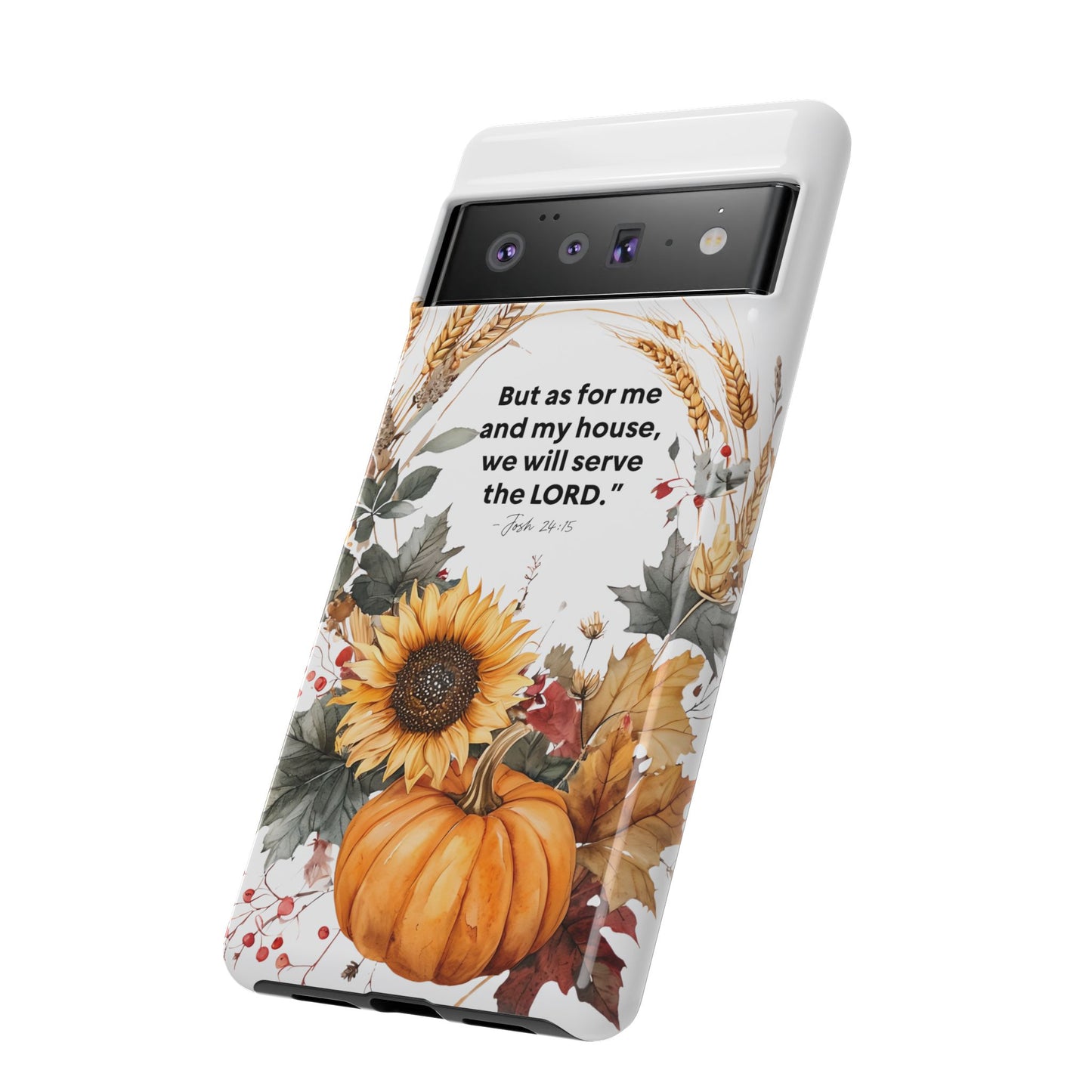 Fall-Themed Phone Case, Cozy Autumn Decor, Inspirational Quote, Pumpkin Design, Gift for Him or Her