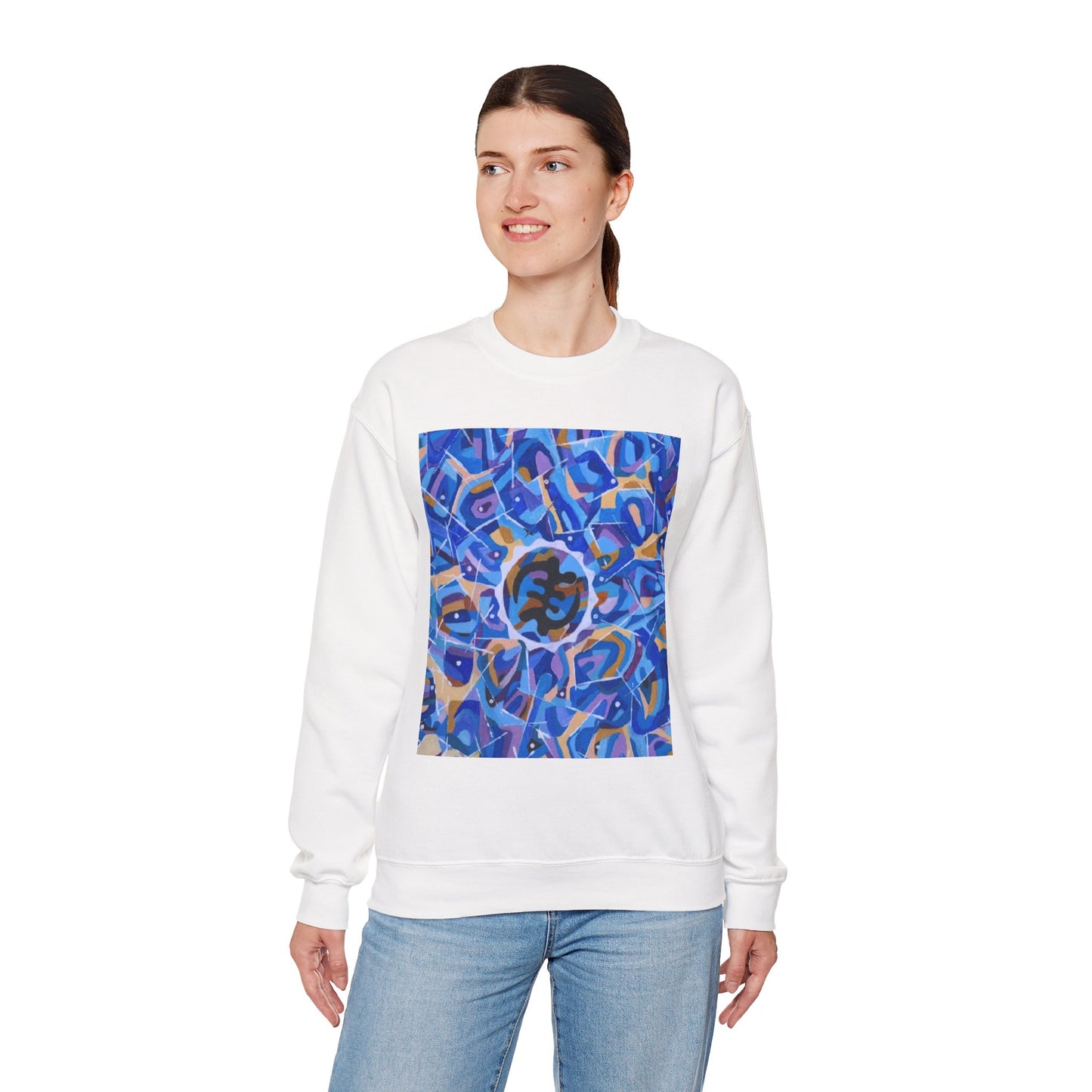 Artistic Kaleidoscope Crewneck Sweatshirt, Cozy Pullover for Art Lovers, Unique Gift for Birthdays, Gift for Artists, Casual Wear
