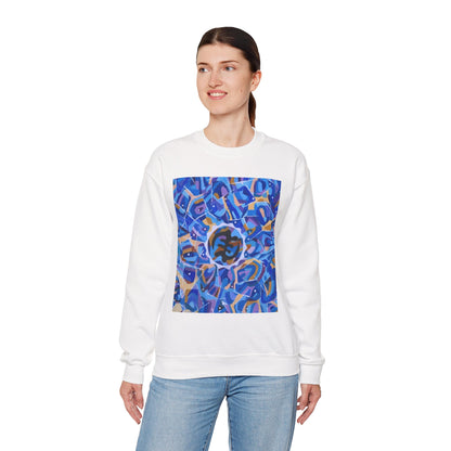 Artistic Kaleidoscope Crewneck Sweatshirt, Cozy Pullover for Art Lovers, Unique Gift for Birthdays, Gift for Artists, Casual Wear