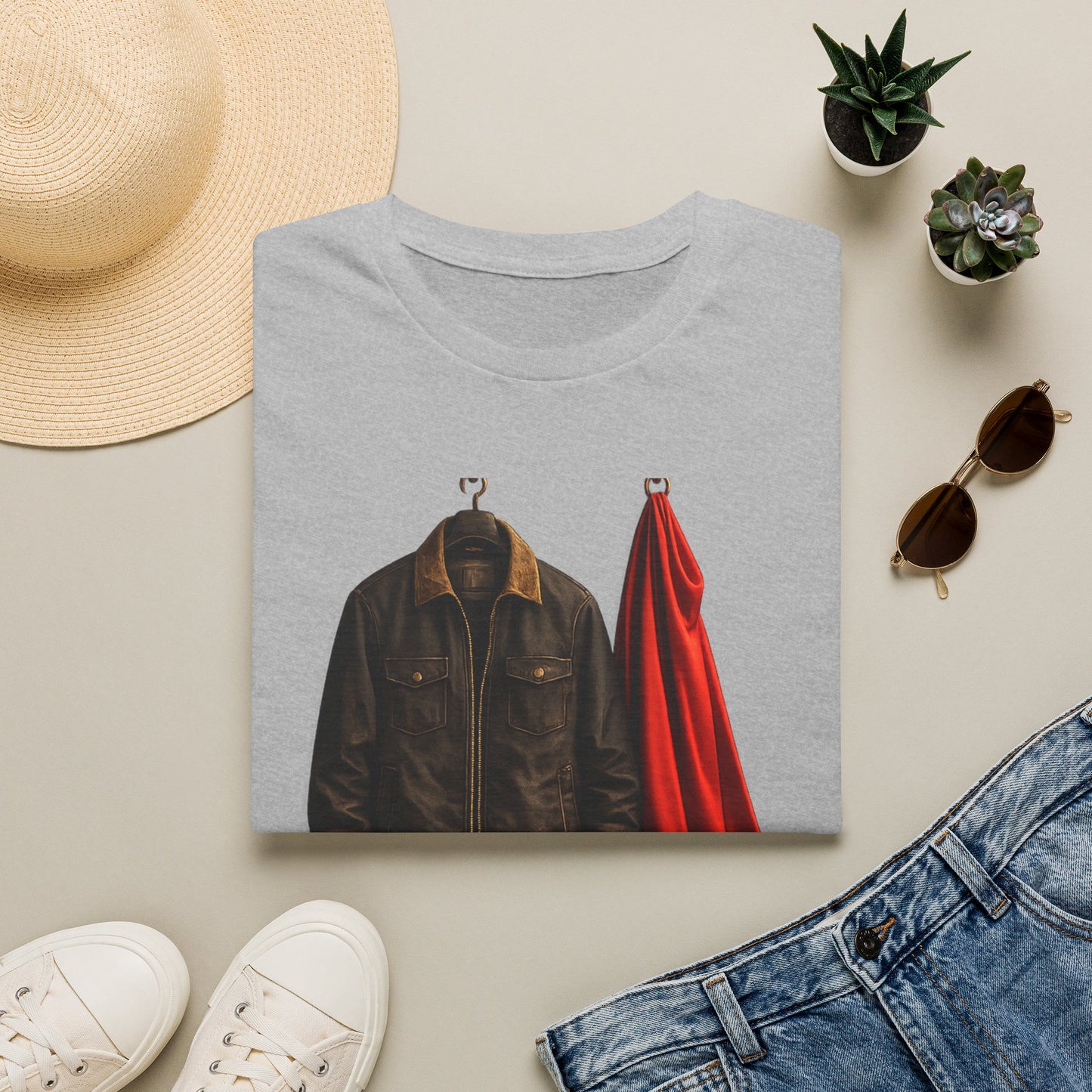 T-Shirt — "First Hero" Jacket & Cape Tribute Tee